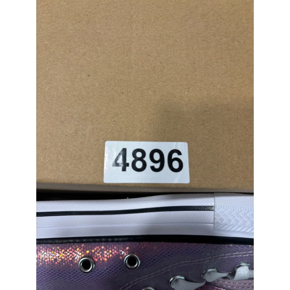 Converse All Star 1V Hi Shoes Kids Size 3 Lilac White Casual A14343C